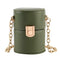 Mini Shoulder Handbags Leather Women Chain Crossbody Bucket Bags (Green) A