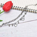 Hip Hop Sweet Heart-Shape Layered Bracelet Trend Bangle Accessories Jewelry Gift