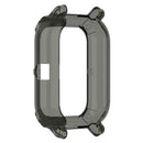 Half Pack TPU Case Cover Shell for Amazfit GTS Smartwatch (Clear Black)