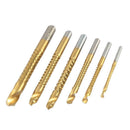 6pcs HSS High Speed White Steel Twist Drill Metal Bit Set For Rotary To GSM