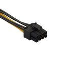 8 Pin ( 6Pin + 2Pin ) to Dual 4 Pin Graphics Card Power Supply Cable 7inches