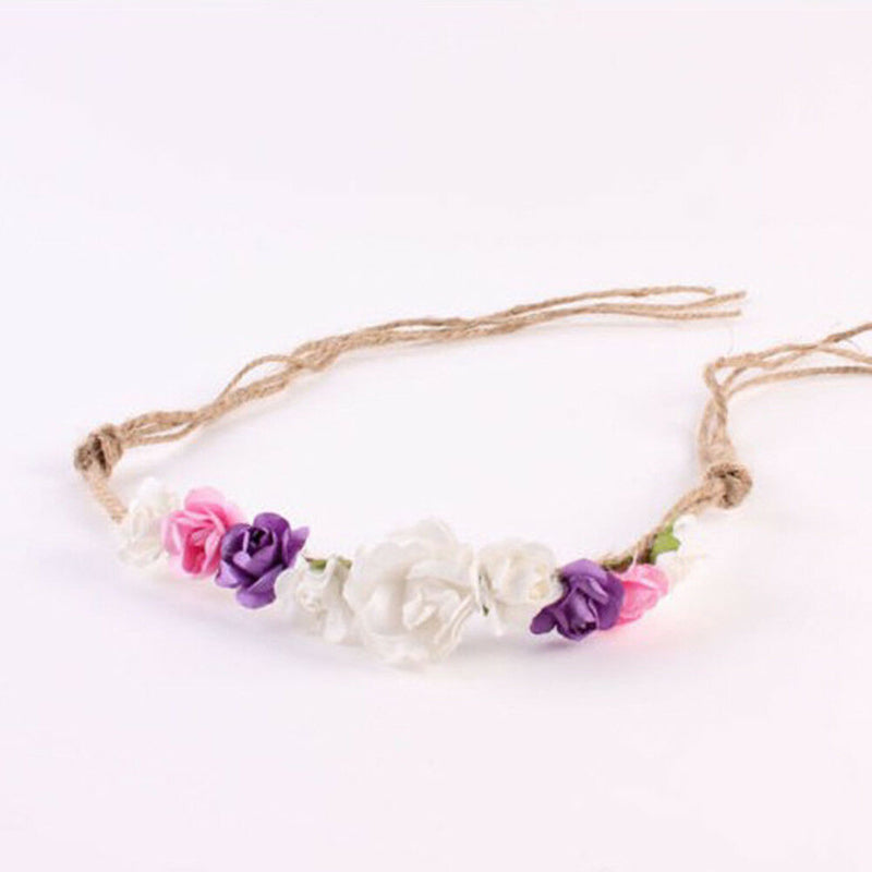 Toddler baby girls kids flower party headband hair band photo prop lovely OZ