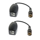 2Pieces Passive UTP BNC Video Pigtail Balun Transceiver Anti-interference