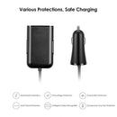 Quick Charge 3.0 4 Port Car Charger For Front Back Seat Extension Cable XEE