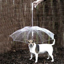 Dog Walking Waterproof Pet Clear Umbrella Cover Raincoat Built-in Leash Hook