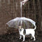 Dog Walking Waterproof Pet Clear Umbrella Cover Raincoat Built-in Leash Hook