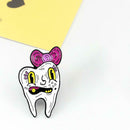 Funny Tooth Brooch Creative Badges Jacket Sweater Women Pin Gift (Style 2) A
