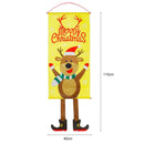 Christmas Hanging Flags Door Curtain Festival Decor Banners (Elk) A