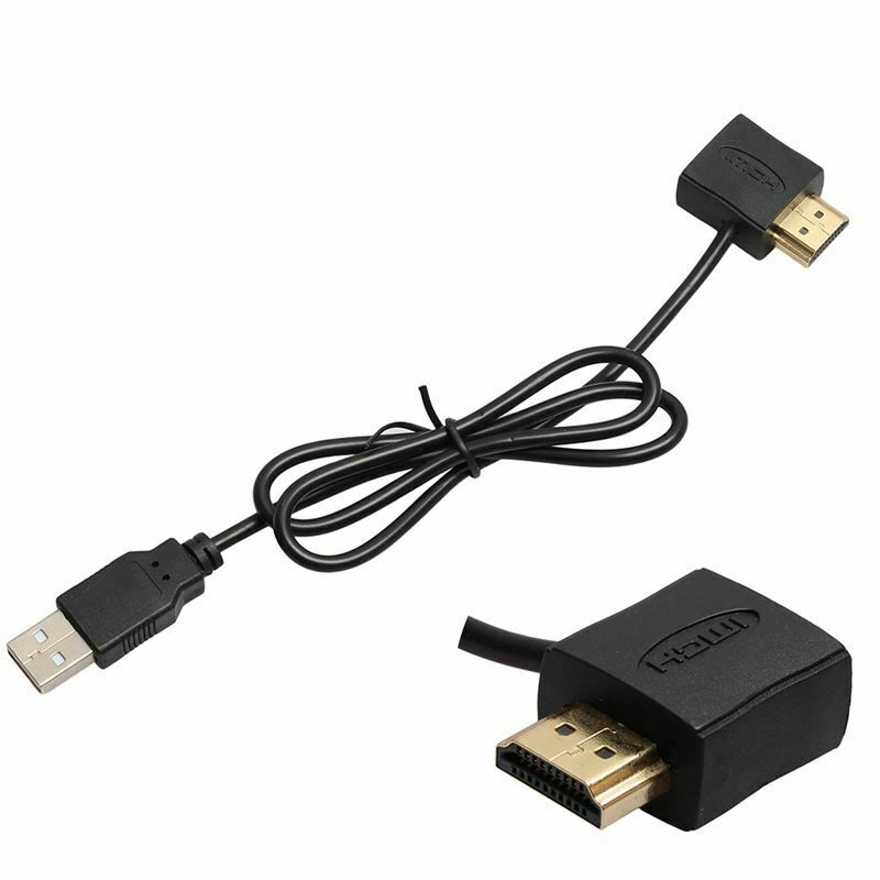 Convertor USB Male Charger Cable Splitter Adapter 50cm HDMI Male To Female N6T1