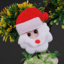 10pcs Santa Claus Christmas Shape Patch Padded Felt Festival Stickers Decor