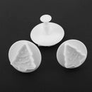 3pcs/set Christmas Tree Shape Spring Cutter DIY Cake Biscuit Baking Mold