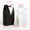 100pcs Wedding Favor Boxes Dress Tuxedo Party Candy Gift Bride Groom Shower ZET