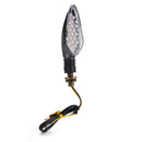 4 X Black Moto Universal 15 Led Turn Signal Lights Indicator Amber Blinker BX