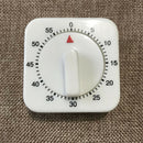 White Mechanical Kitchen Cooking Timer Count-Down Clock Loud Alarm Reminder IRQ