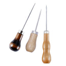 3pcs Wooden Handle Awl Leather Craft