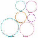 6 Pieces Embroidery Hoops Cross Stitch Hoop Embroidery Circle Set for DIY A D6Z1