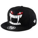 WuKe Embroidery Snapback, Baseball Hat Flat Brim Hip Hop Caps, Black Big te