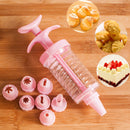 Fondant Pastry Nozzle Kit Icing Piping Gun Cupcake Cake Decorating Syringe