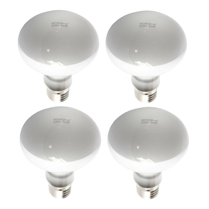 4 Pcs Reptile Aminal Daylight Basking Spot Bulb Lamp for Reptiles Lizard 50W