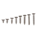 200Pcs M3 Stainless Steel Flat Head Screws Kits High Strength Self-Tapping