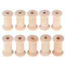 10Pcs Wooden Bobbins Spools Reels Organizer For Sewing Ribbons Twine Wood Cra BX