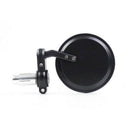 Black Motorcycle Round 7/8" Bar End Rearview Side Mirrors For Bobber Cafe Ra T!E