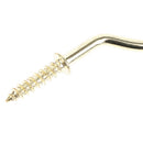 2Pcs 1/2 Inches Brass Plated Cup Hooks Shouldered Screw Hanging Hat Peg HanSEAU