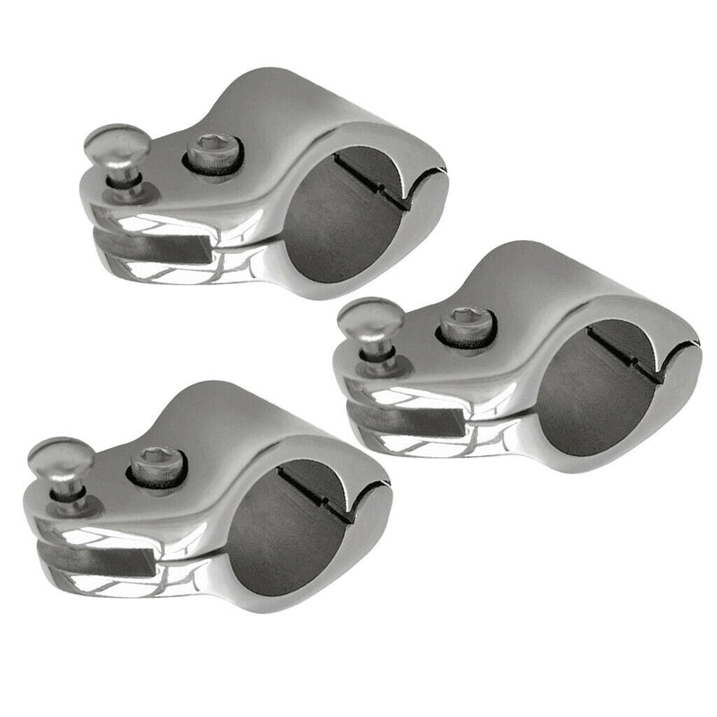 3pcs Stainless Steel Boat Canopy Tube Knuckle Clamp Suits 1" OD Tube Hinged