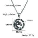 Steel WOLVES NECKLACE FASHION Pirate Amulet Necklace Gift Z2A8