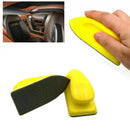 2Pcs Nano Cleaning Brush Car Felt Washing Tool for Car Leather Seat Auto Ca