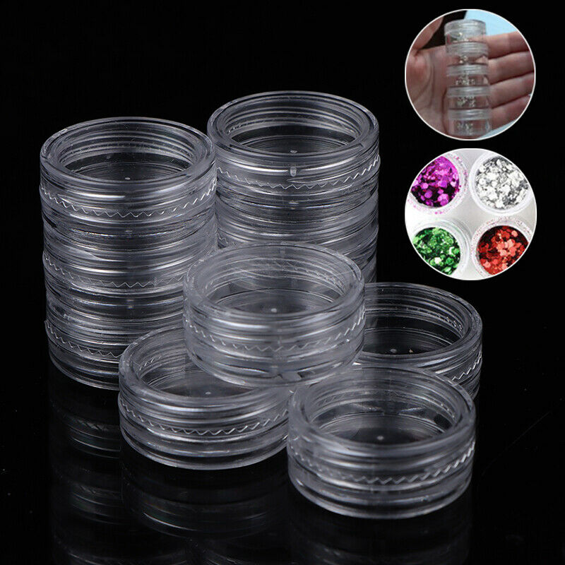 25 Storage Bottle Plastic Empty Box Case Pot For Nail Art Rhinestone Bead Ge Nw