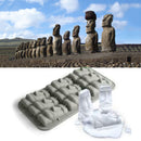 New Easter Island Moai Stone Statues Ice Tray Cubes DIY Mould Pudding Mold-e Gw