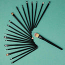20pcs Make Up Tool Brush Kit Foundaton Eyeshadow Brushes Eyebrow Black A