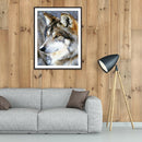 5D DIY Full Drill Diamond Painting Wolf Embroidery Mosaic Craft Kit (B001)