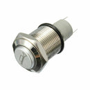 12V 16mm Car LED Light Momentary Horn Button Metal Switch Push Button red