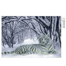 DIY Diamond White Tiger Painting Cross Stitch Needlework Crafts Decor