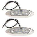 Brand New Durable 2x Car 3 LED Side Marker Clearance Lights Waterproof white