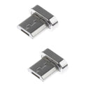 2 Pieces Magnetic Tips Micro USB Adapter Connector Head For Android Phones