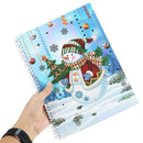 DIY Christmas Snowman Special Shaped Diamond Painting 50 Pages A4 Notebook