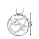 Fashion pendant Double heart jewelry necklace diamond jewelry G5Z1