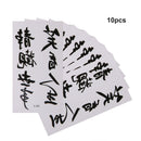 10pcs Chinese Words Temporary Tattoo Stickers Waterproof Body Art