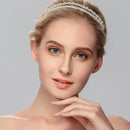 Bride Headband Tiara Bridal Crown Handmade Crystal Double Layer Wedding Hairb ME