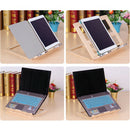 Book Stand Reading Bracket Wooden Frame Tablet Support Music Adjustable Angle