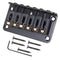 Hardtail Guitar Bridge Body Through for 6 String Electric Parts Black