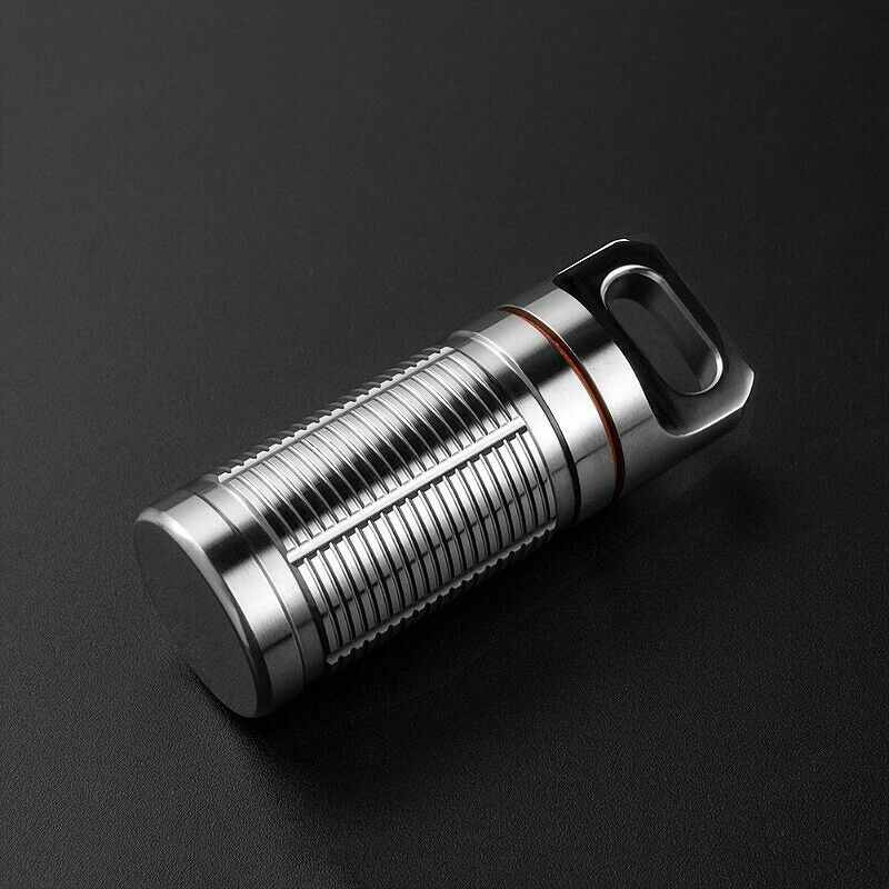 Survival Waterproof Pill Match Case Container Hiking Emergency Gear Titaniu B8E4