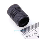 4pcs Aluminum Alloy Auto Car Tire Tyre Wheel Valve Stem Caps Dust Covers Black