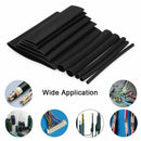 415 Pcs Black Waterproof Heat Shrink Tubing Set In 10 Assortment, Polyolefi