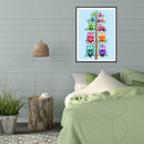 5D DIY Full Drill Diamond Painting Owl Cross Stitch Mosaic Kit Home Decor