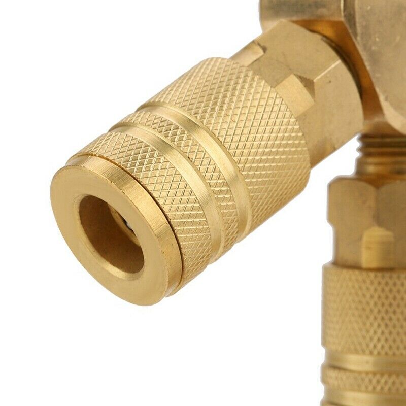 1/4 inch 3-Ways Flat Hex Manifold Brass Air Connector in dustrial Air Hose  C5R8