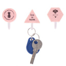 3pcs/set Nordic Wall Hooks Key Hook Holder Self-adhesive Wall Coat Hanger  OZ